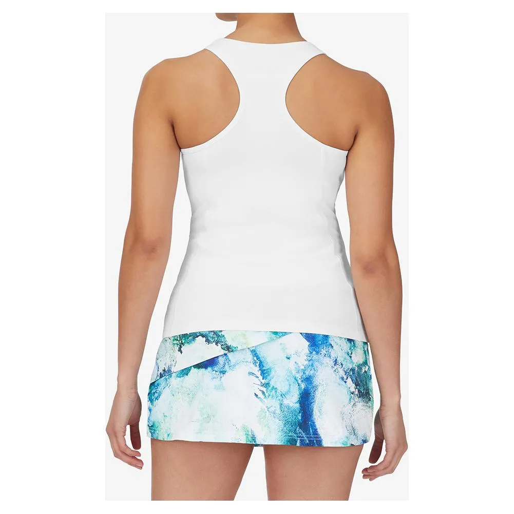 Women's Deuce Court Racerback Tennis Tank Watercolor and White