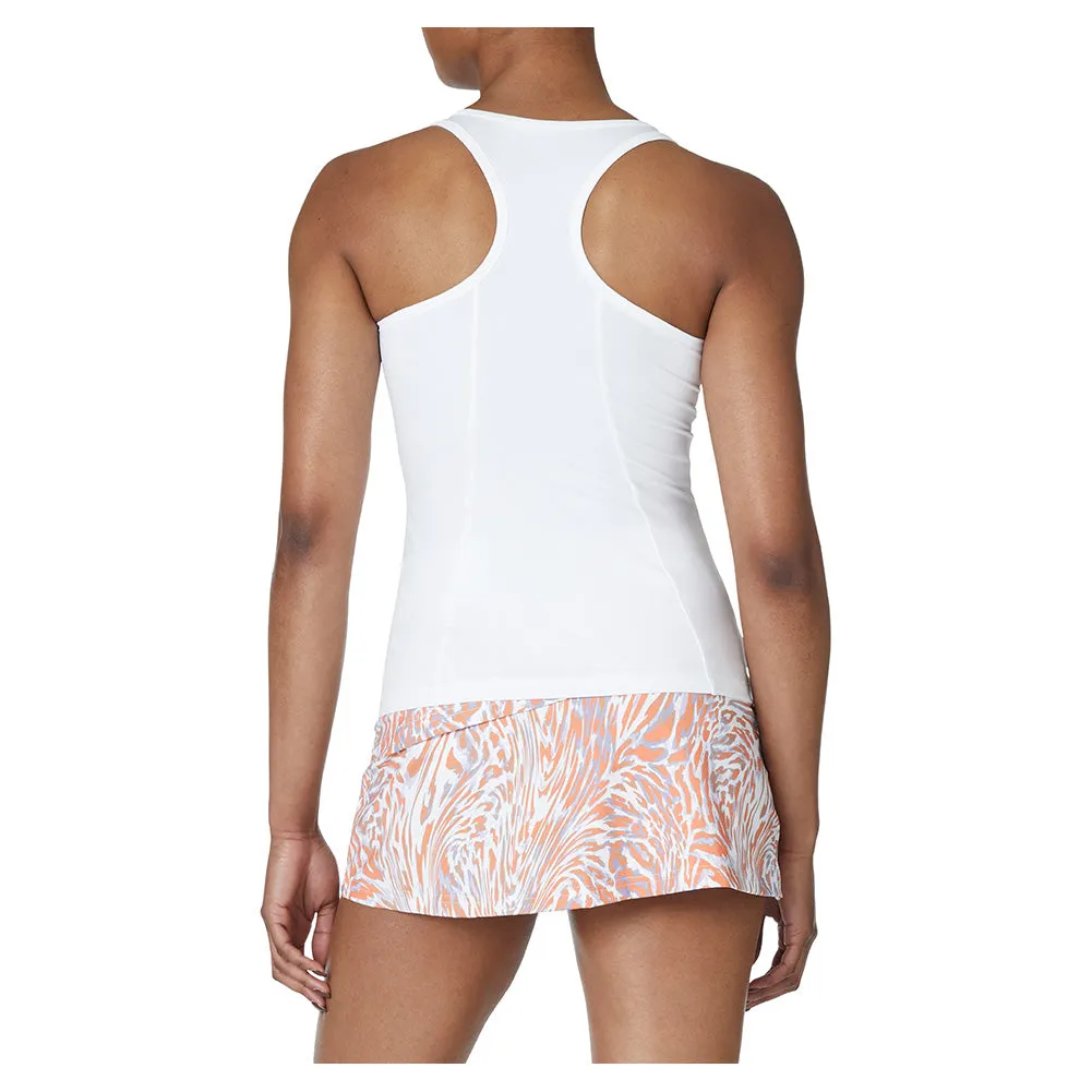 Womens Deuce Court Racerback Tennis Tank White and Animal