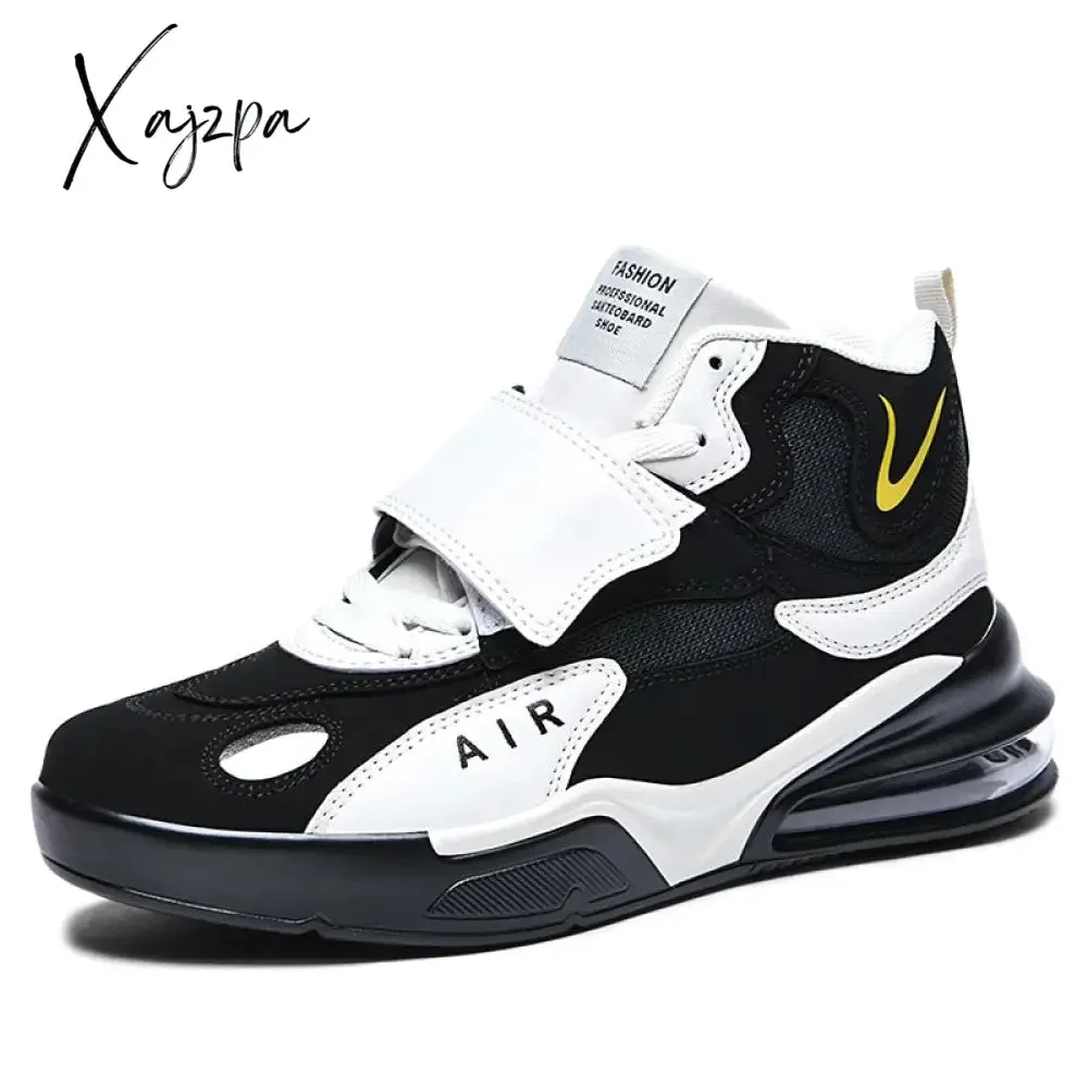 Xajzpa - New Men Outdoor Casual Sports Shoes for Male High Top Comfortable Basketball Shoe Breathable Running Sneaker