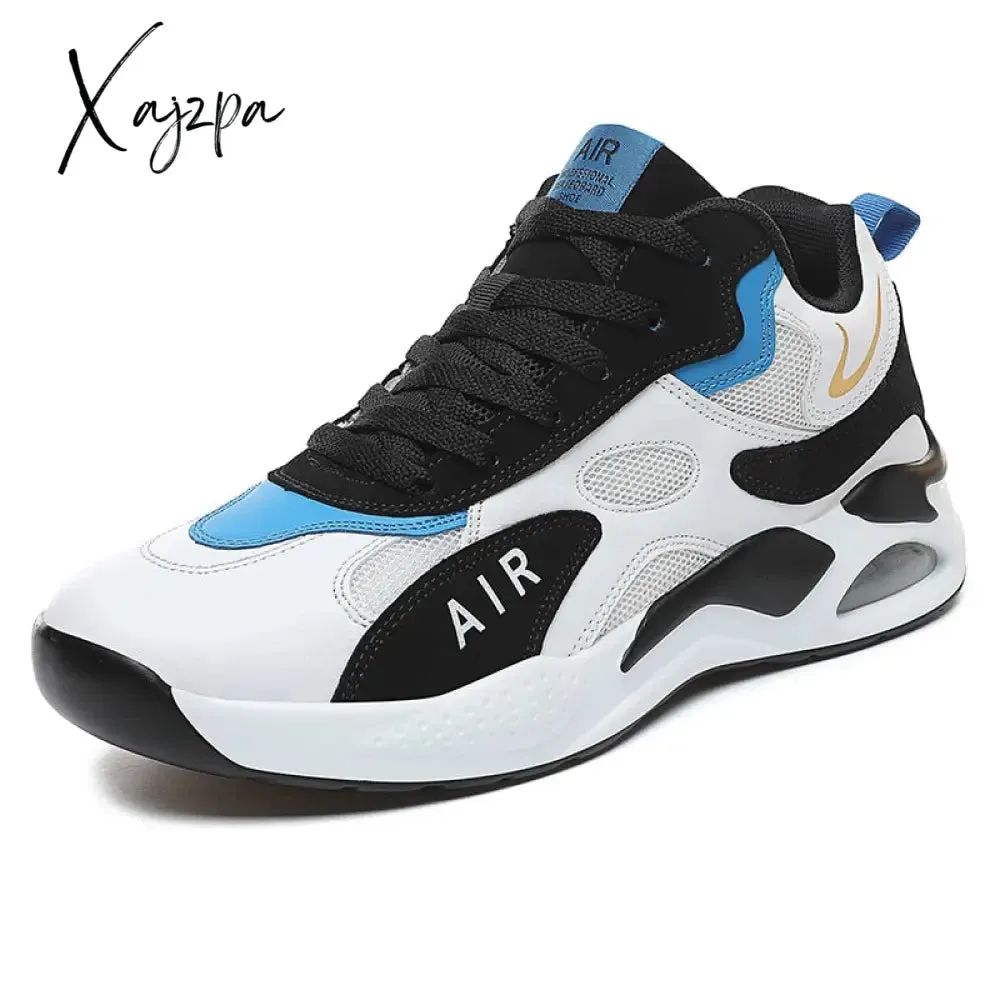 Xajzpa - New Men Outdoor Casual Sports Shoes for Male High Top Comfortable Basketball Shoe Breathable Running Sneaker